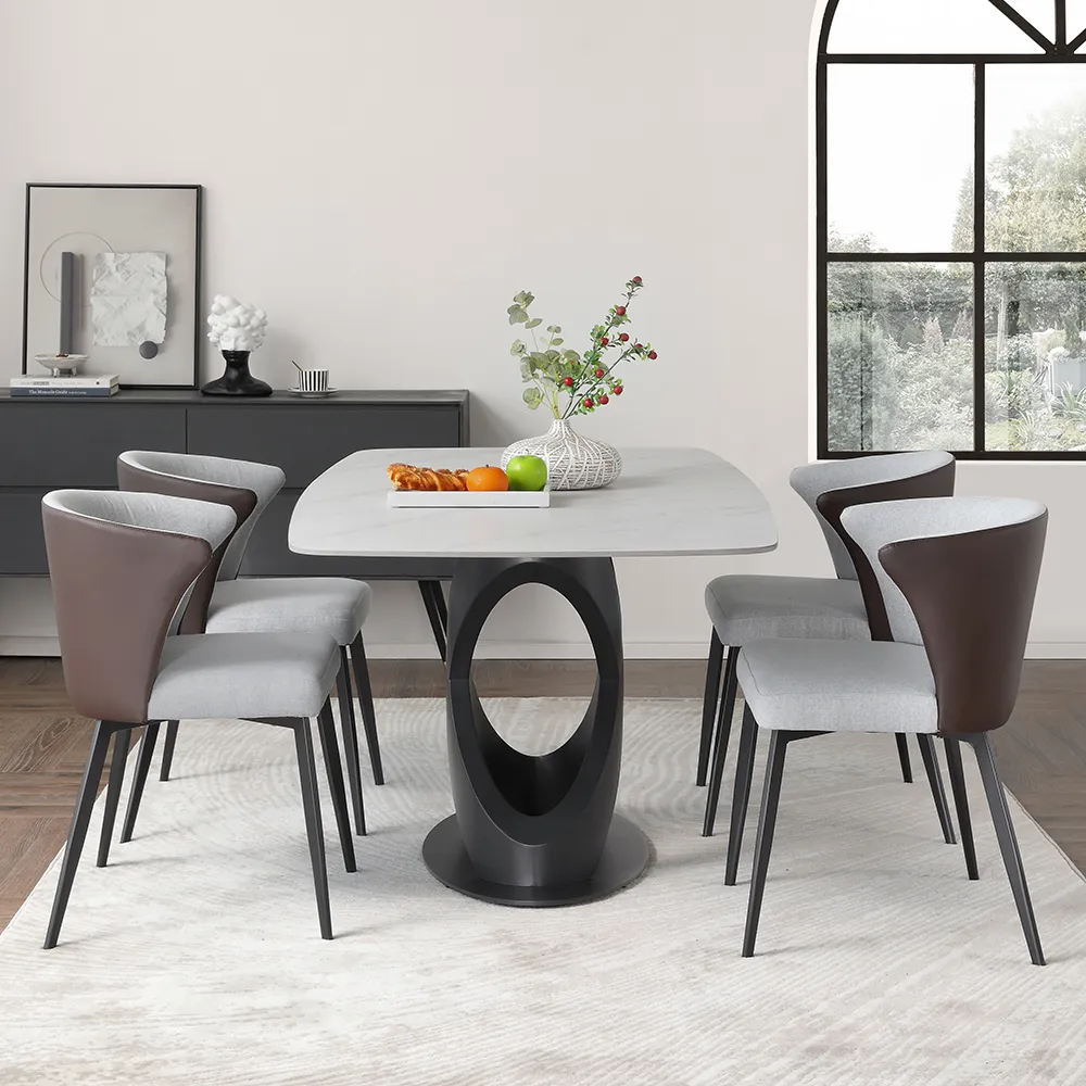 Rectangular Matte Sintered Stone Dining Table Rectangular Matte Sintered Stone Dining Table
