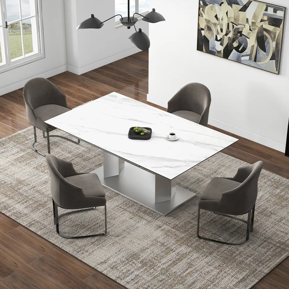Modern Extendable Rectangular Dining Table