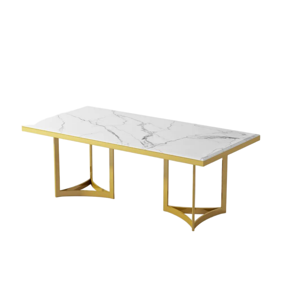 Bura Modern Faux Marble Dining Table