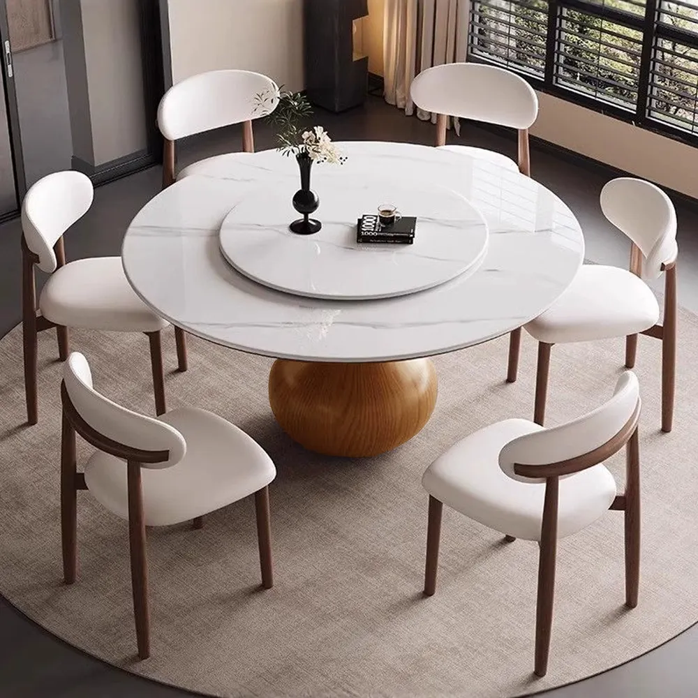 Mid-Century Modern Round Dining Table