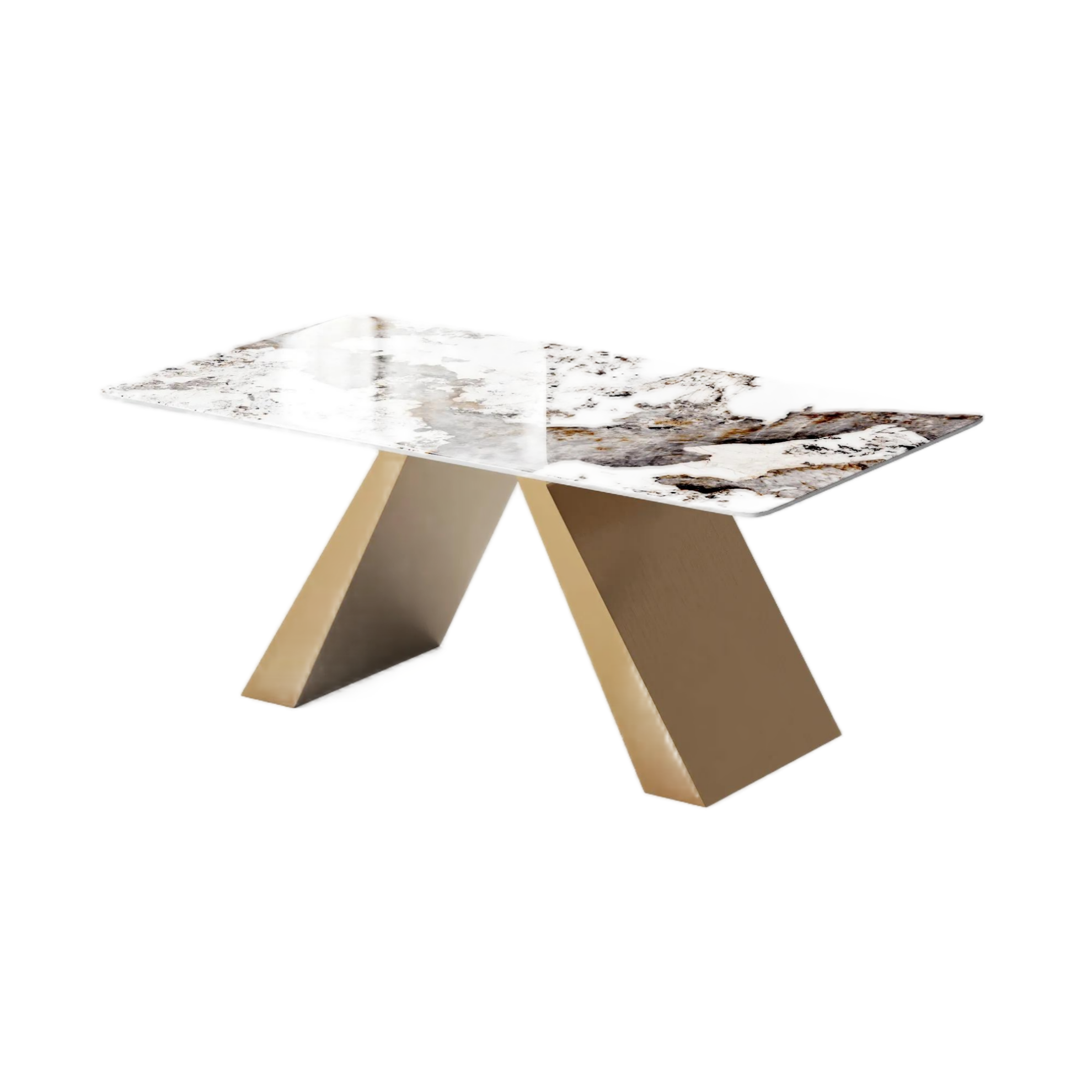 Rectangular Glossy Sintered Stone Dining Table Rectangular Glossy Sintered Stone Dining Table