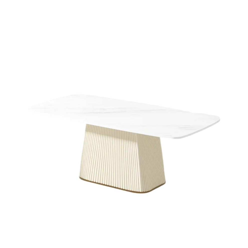 Rectangular Glossy Sintered Stone Dining Table Rectangular Glossy Sintered Stone Dining Table