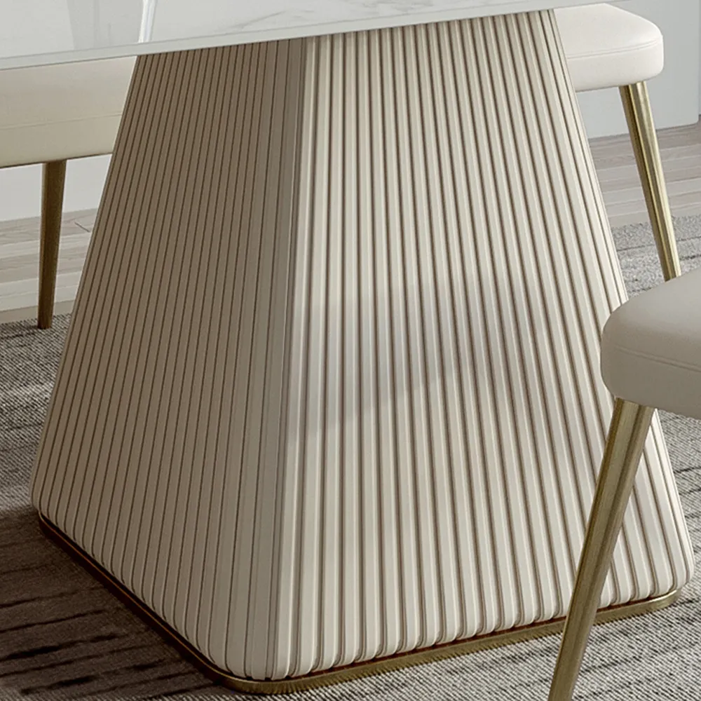 Rectangular Glossy Sintered Stone Dining Table Rectangular Glossy Sintered Stone Dining Table