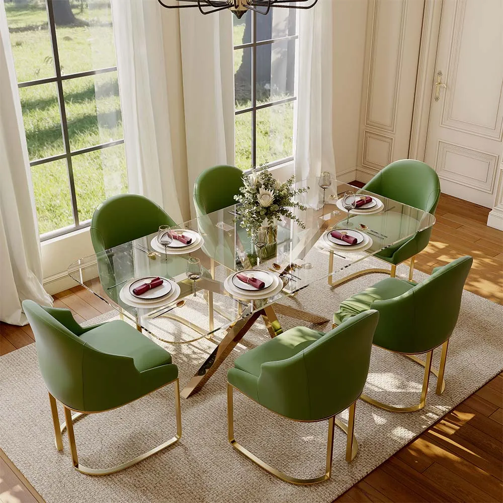 Modern Luxury Glass Dining Table Modern Luxury Glass Dining Table
