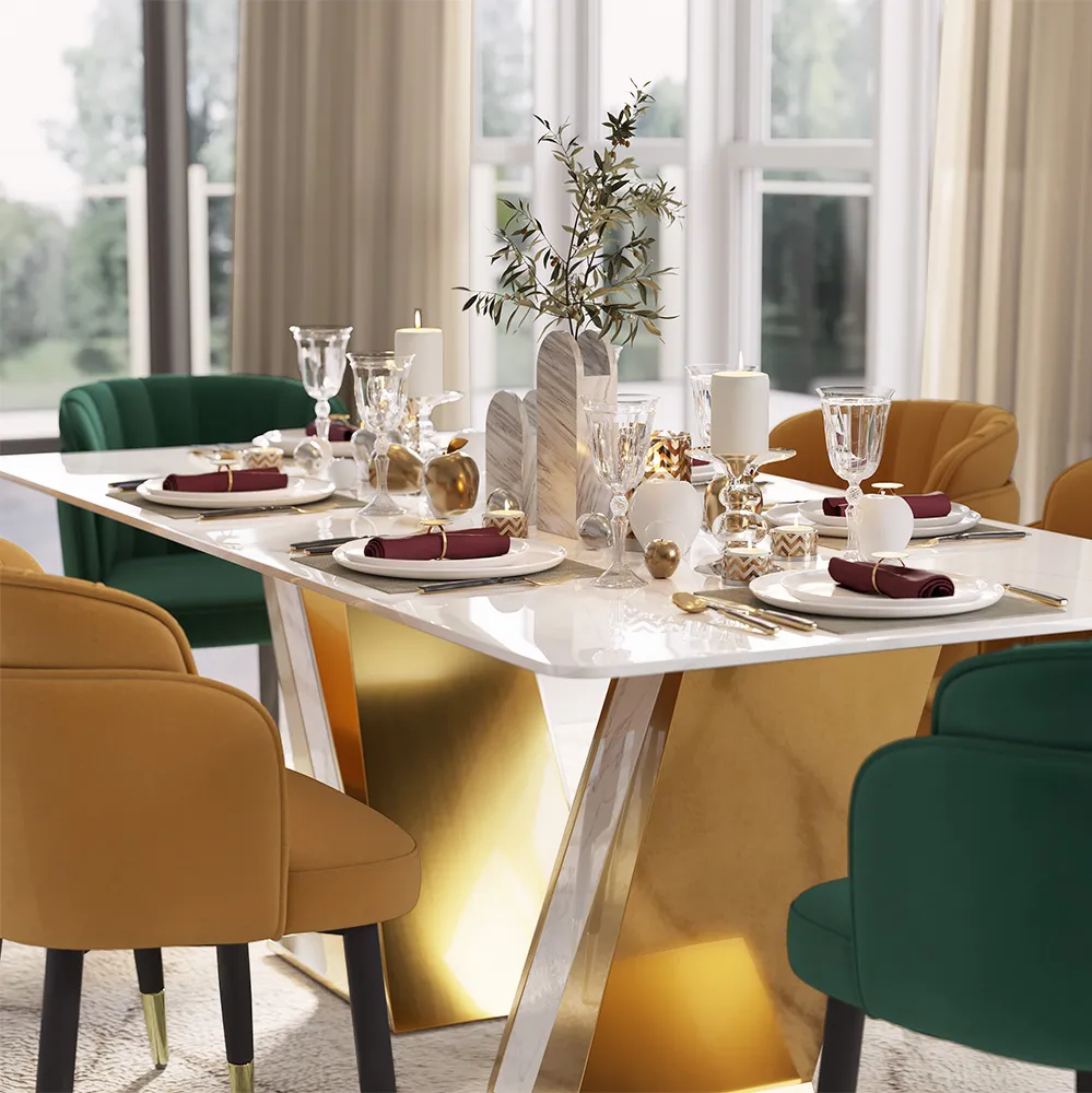 Modern Dining Table with Storage 
