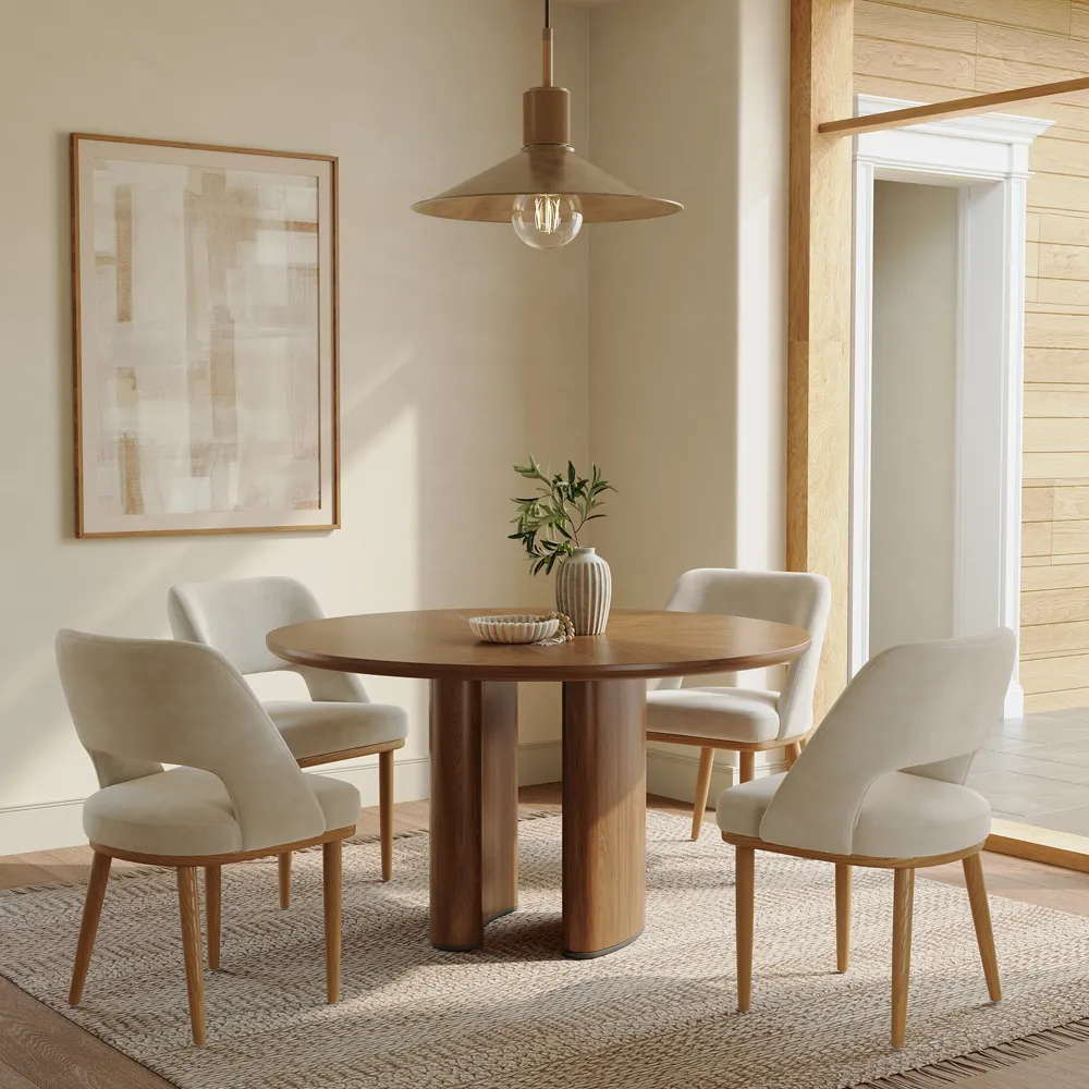 Modern Organic Round Wood Dining Table Modern Organic Round Wood Dining Table
