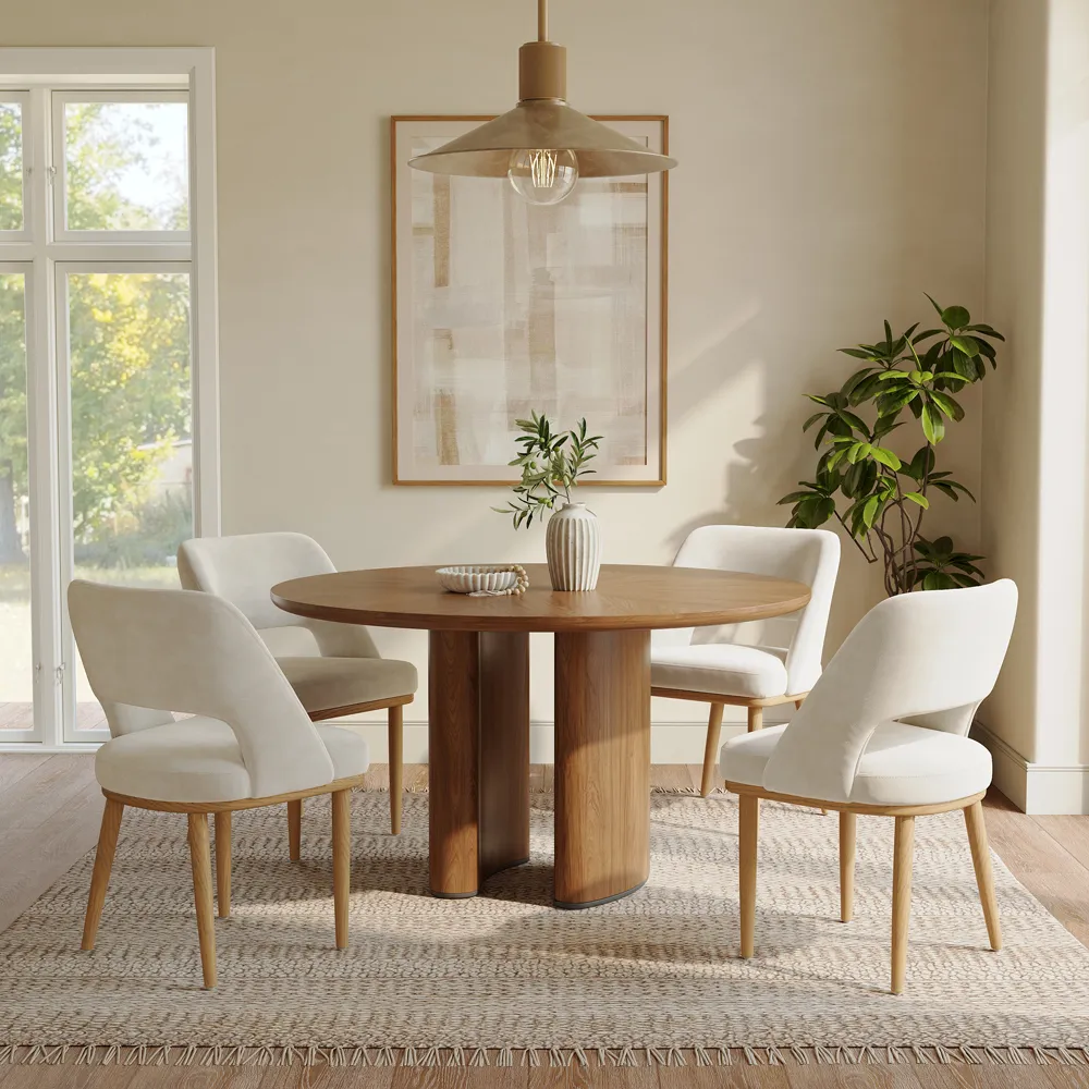 Modern Organic Round Wood Dining Table Modern Organic Round Wood Dining Table