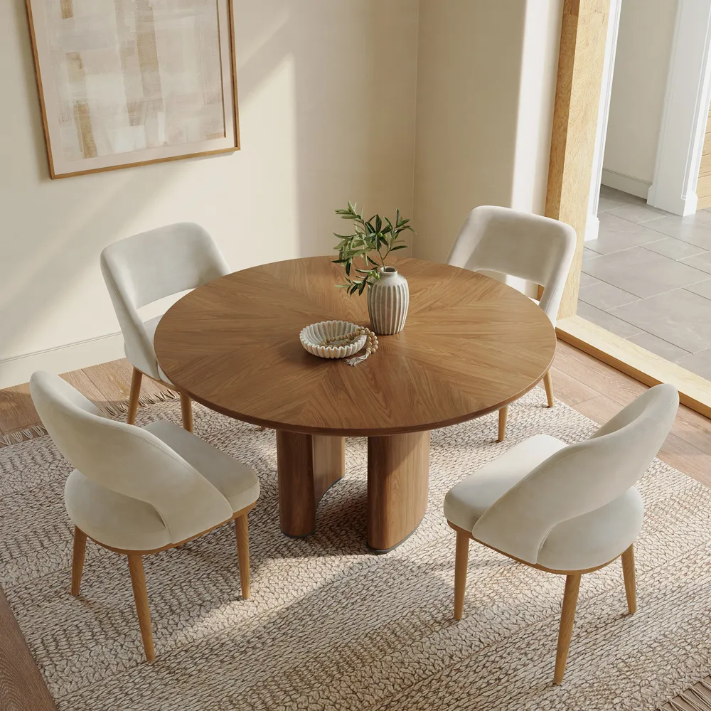 Modern Organic Round Wood Dining Table Modern Organic Round Wood Dining Table