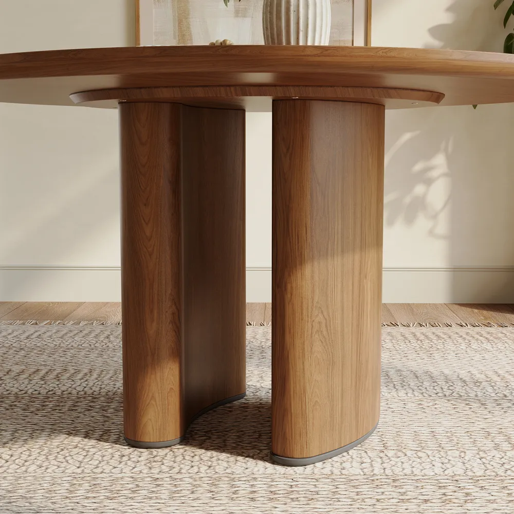 Modern Organic Round Wood Dining Table Modern Organic Round Wood Dining Table