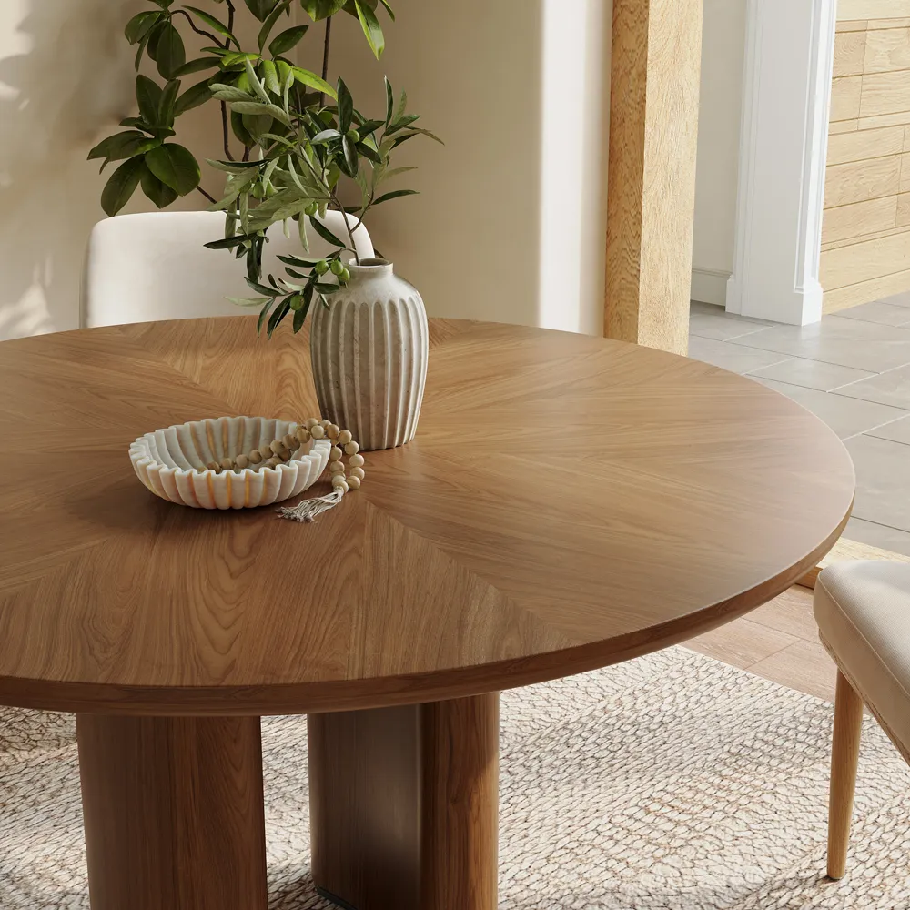 Modern Organic Round Wood Dining Table Modern Organic Round Wood Dining Table