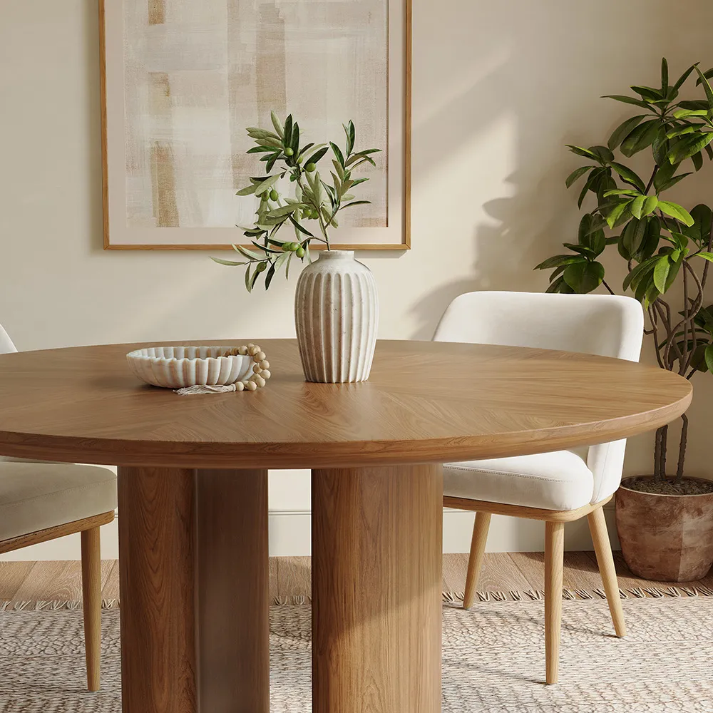 Modern Organic Round Wood Dining Table Modern Organic Round Wood Dining Table