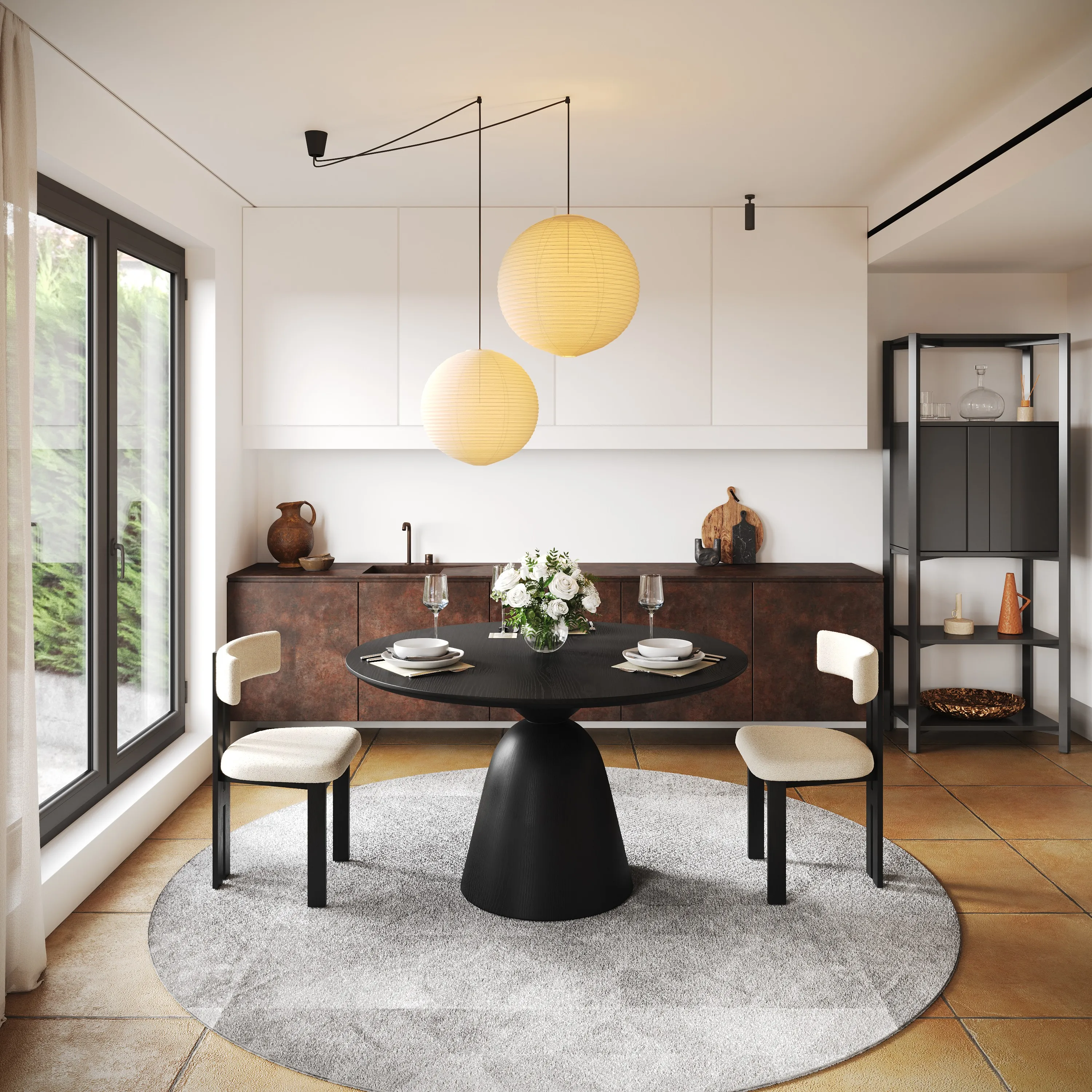 Mid-Century Modern Round Wood Dining Table Mid-Century Modern Round Wood Dining Table