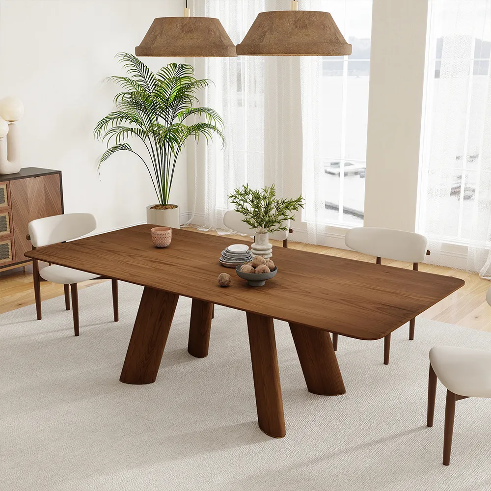 Mid Century Modern Walnut Wood Dining Table Mid Century Modern Walnut Wood Dining Table