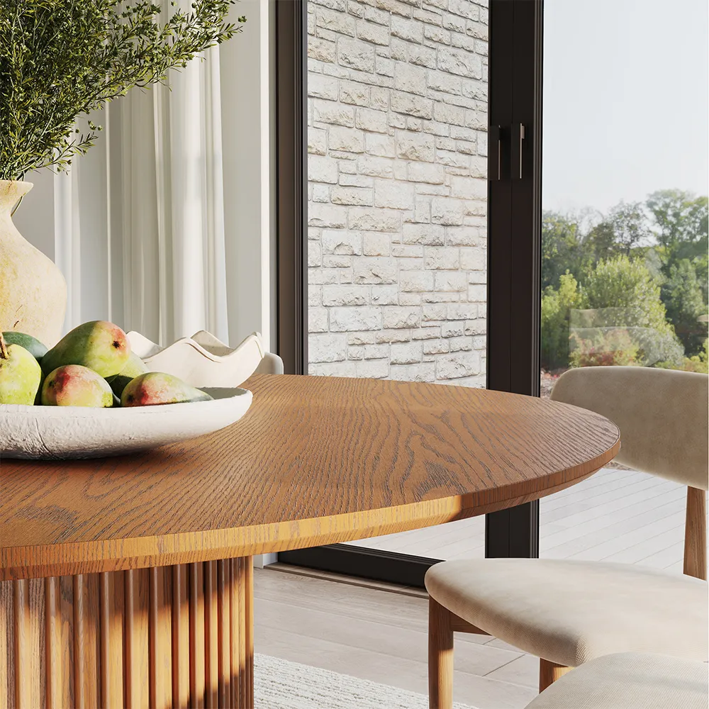 Round Wood Dining Table