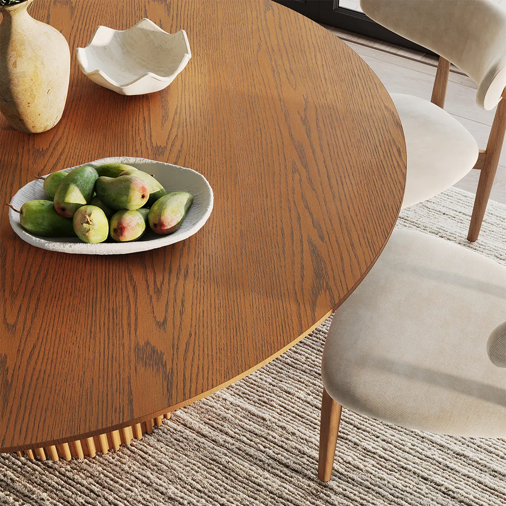 Round Wood Dining Table