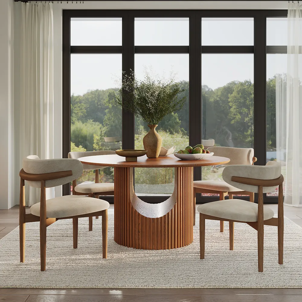 Round Wood Dining Table