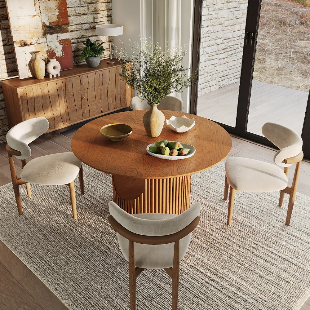 Round Wood Dining Table