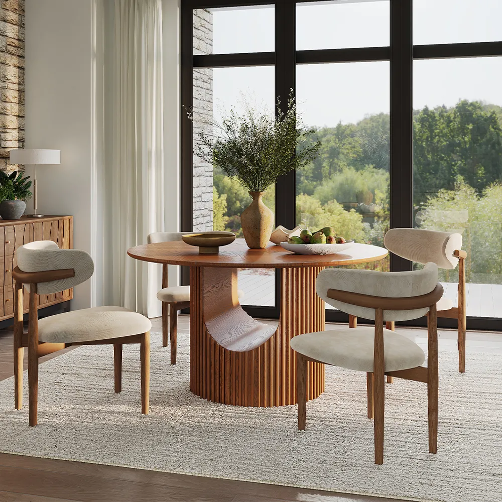 Round Wood Dining Table