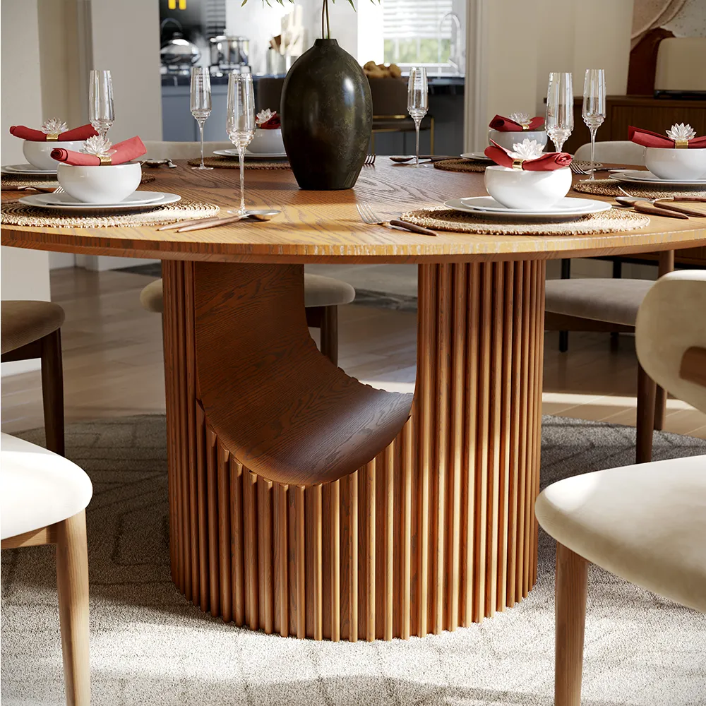 Round Wood Dining Table