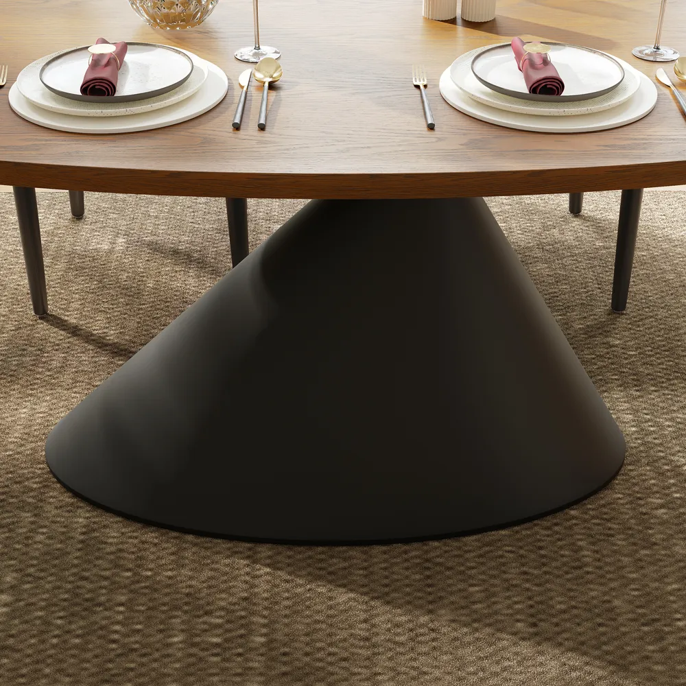 Modern Oval Wood Dining Table