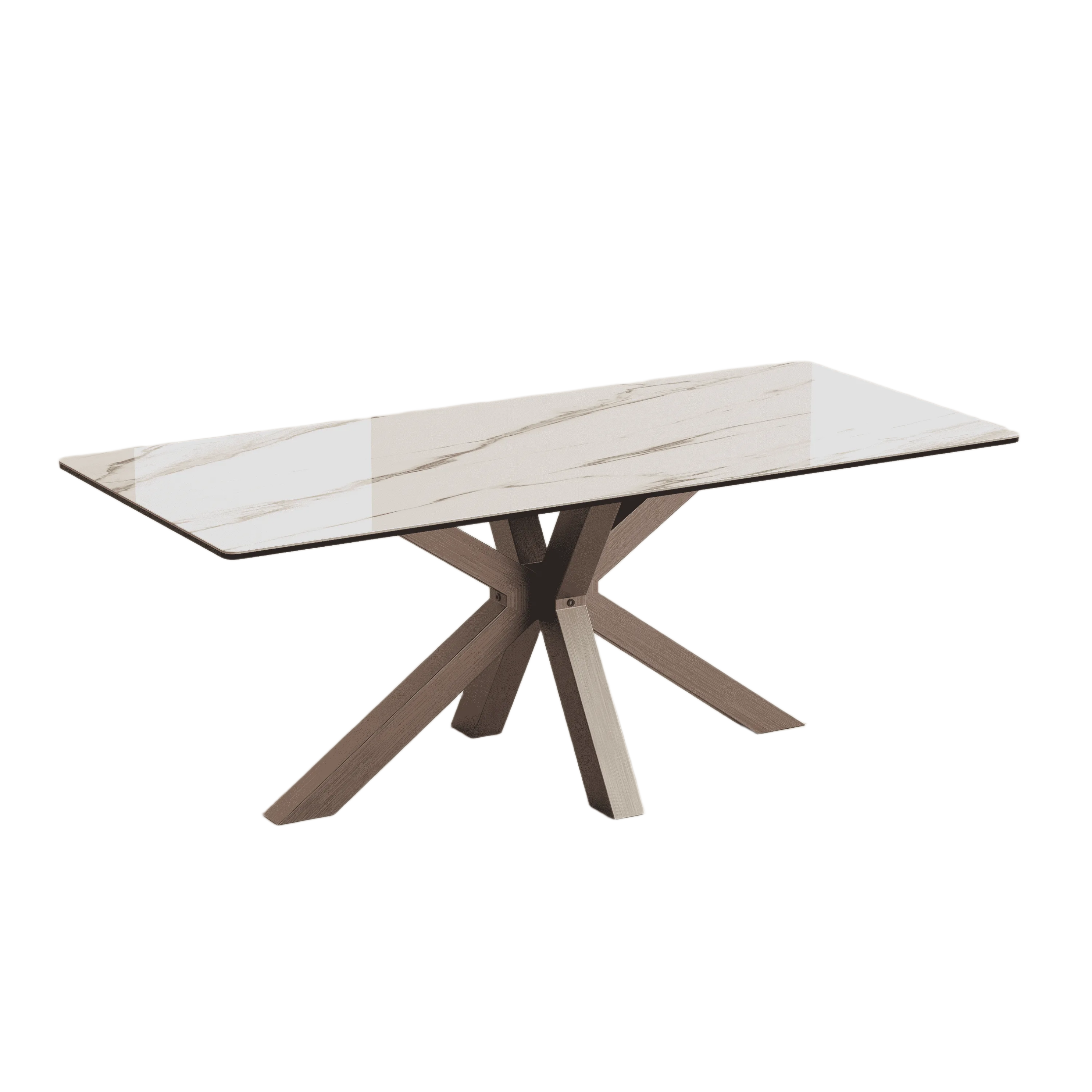 Rectangular Glossy Sintered Stone Dining Table Rectangular Glossy Sintered Stone Dining Table