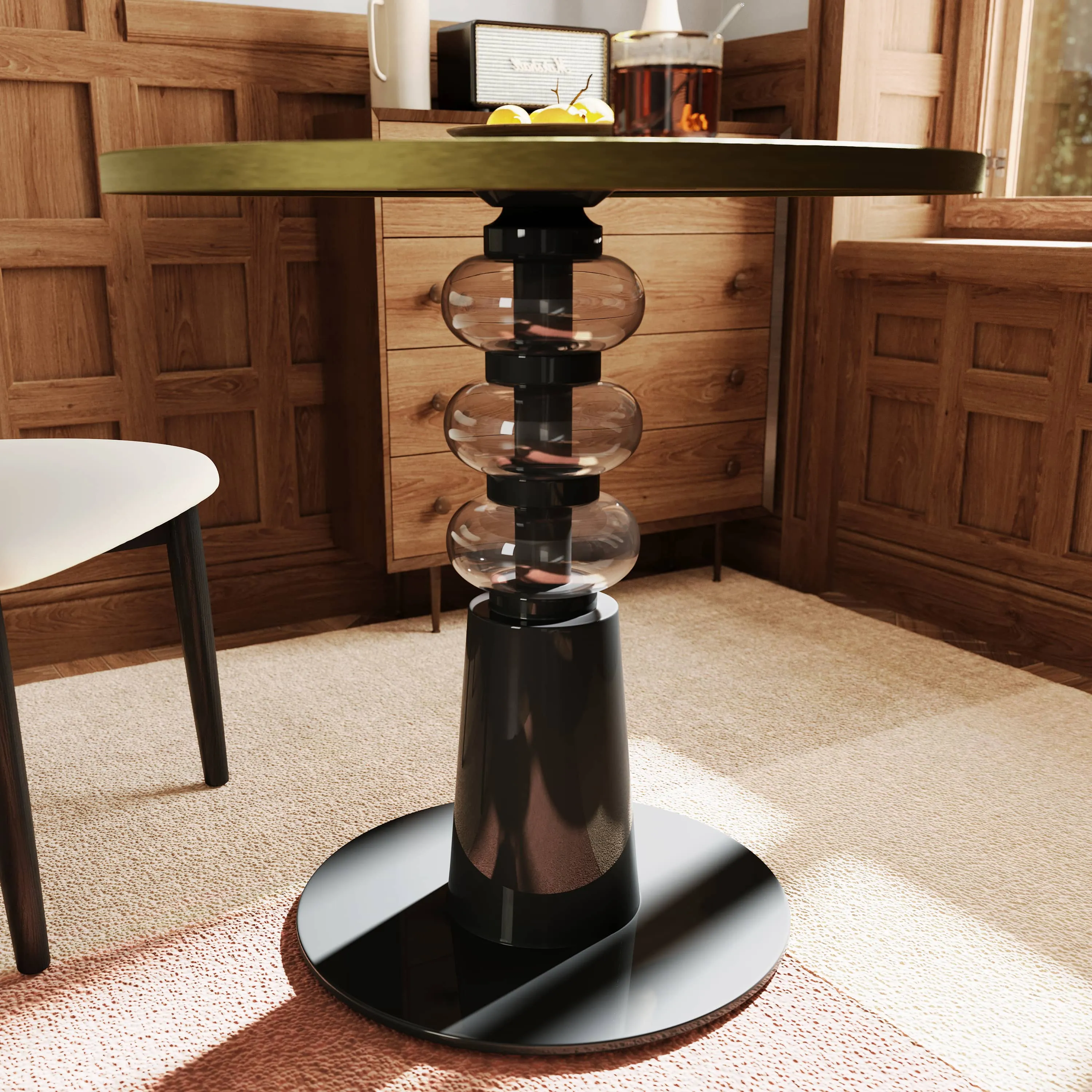 Black Turned Leg Bistro Table Black Turned Leg Bistro Table