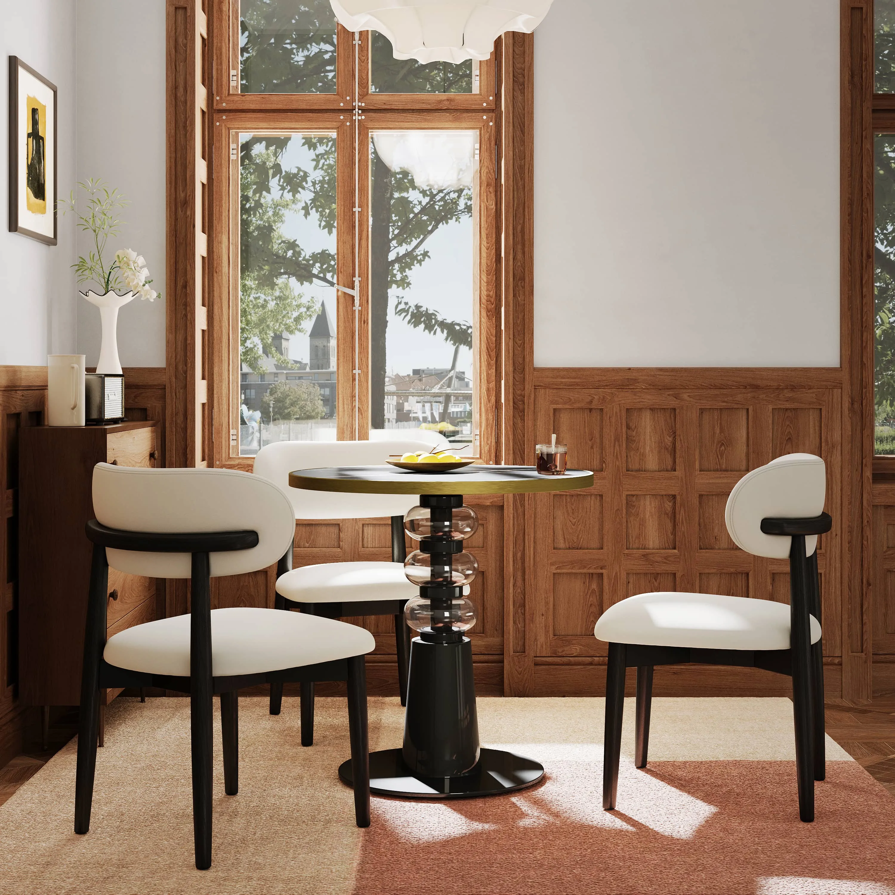 Black Turned Leg Bistro Table Black Turned Leg Bistro Table