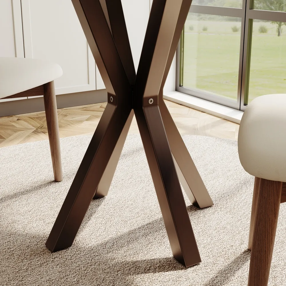 Round Pandora Glossy Sintered Stone Bistro Table Round Pandora Glossy Sintered Stone Bistro Table