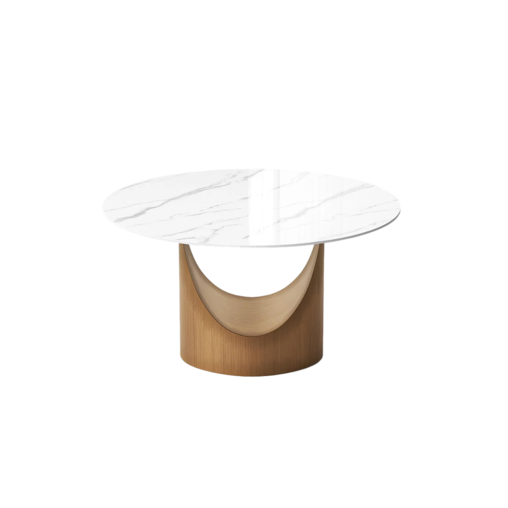 Round Glossy Sintered Stone Dining Table
