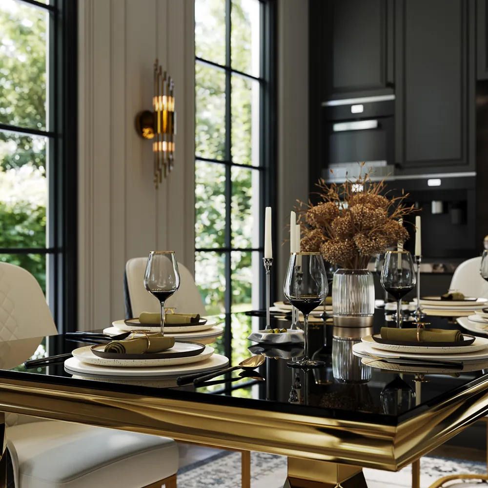 Modern Luxury Glass Dining Table