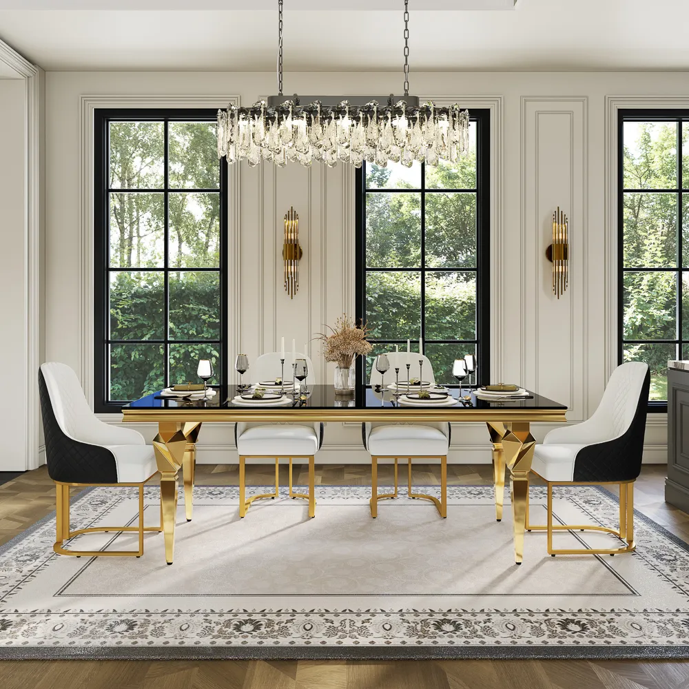 Modern Luxury Glass Dining Table