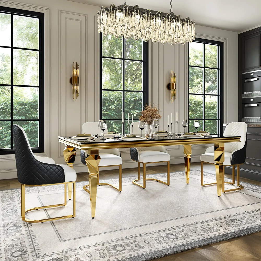 Modern Luxury Glass Dining Table