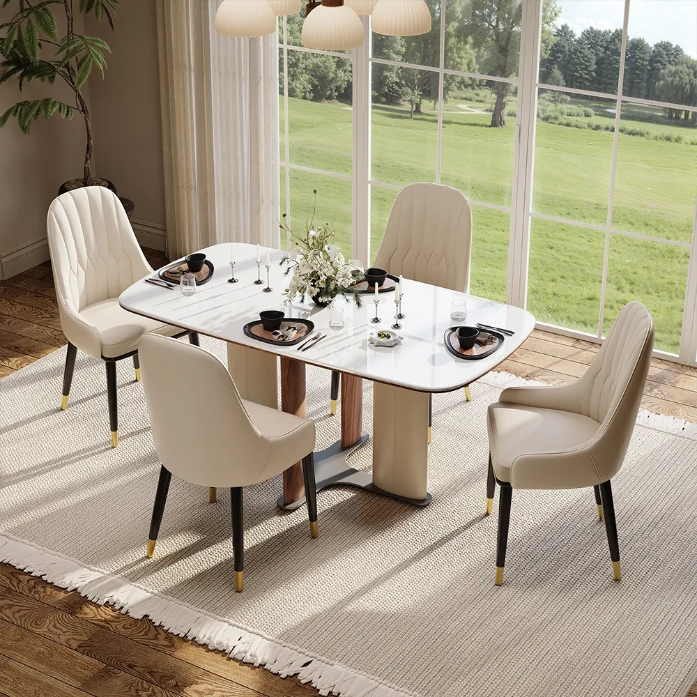 White Engineered Stone Dining Table White Engineered Stone Dining Table