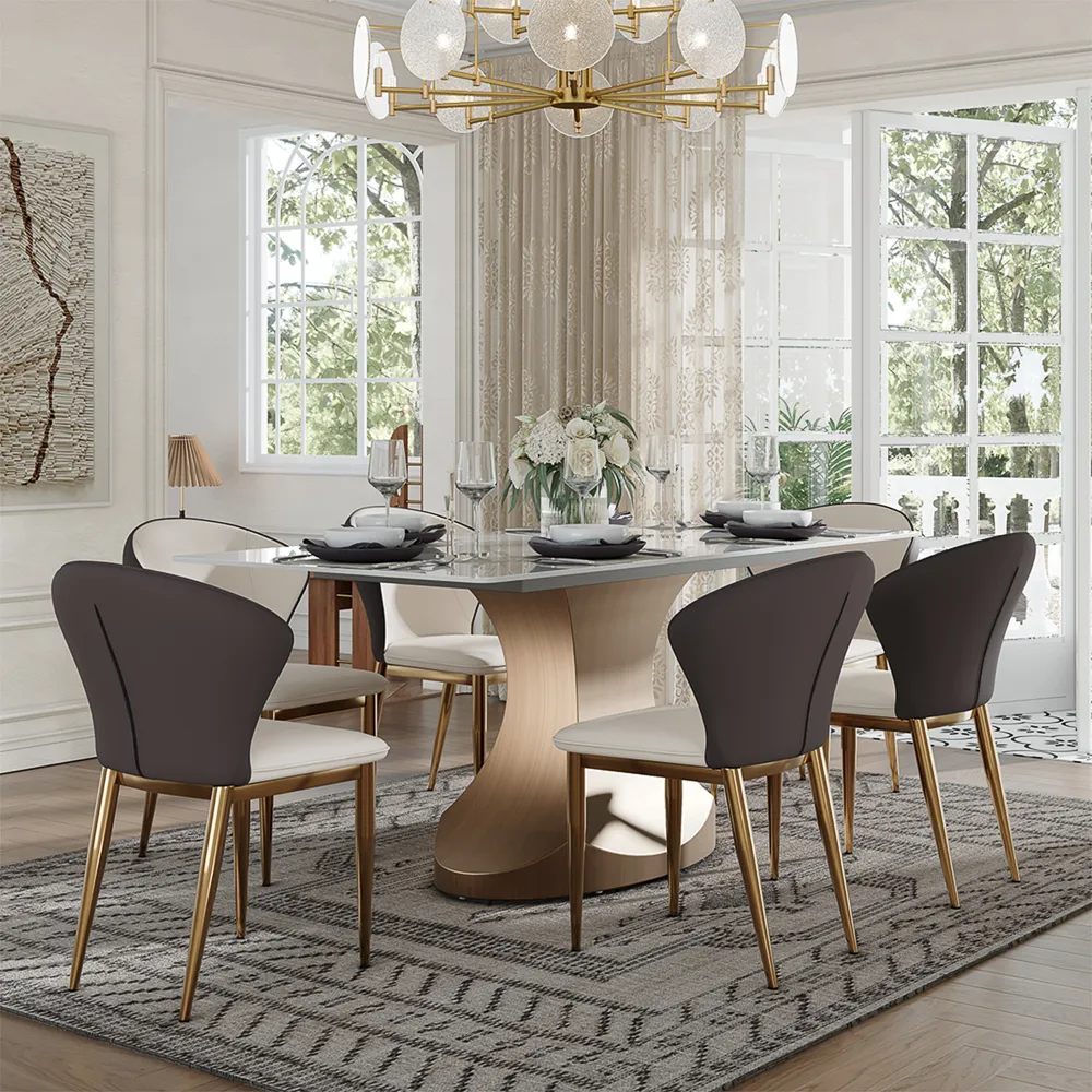 Modern Pedestal Dining Table