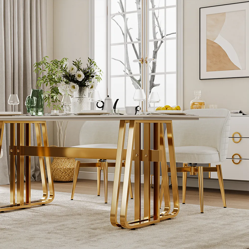 Modern Luxury Trestle Dining Table