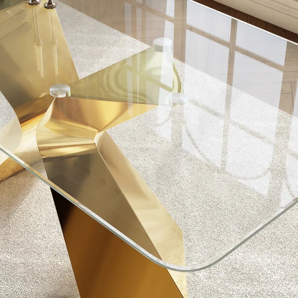 Rectangular Tempered Glass Dining Table Rectangular Tempered Glass Dining Table