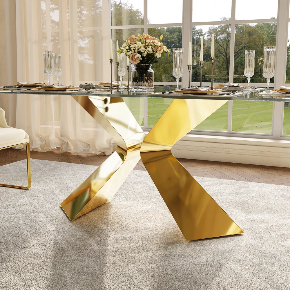 Rectangular Tempered Glass Dining Table Rectangular Tempered Glass Dining Table