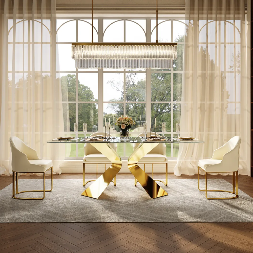 Rectangular Tempered Glass Dining Table Rectangular Tempered Glass Dining Table