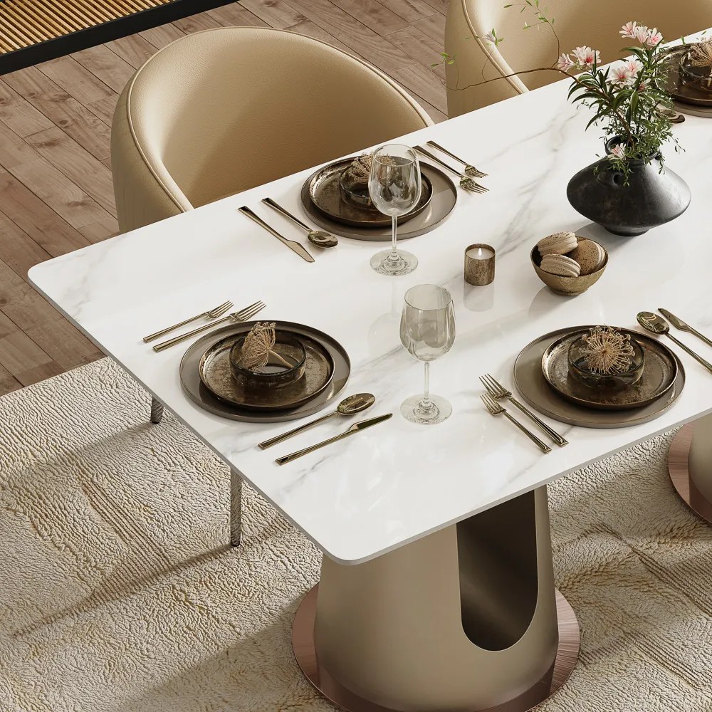 Modern dining table Sintered Stone Dining Table rectangular dining table