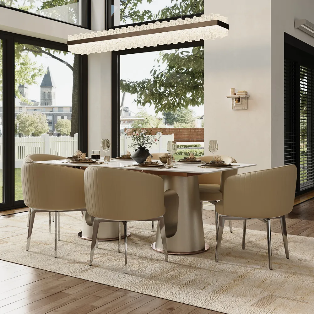 Modern dining table Sintered Stone Dining Table rectangular dining table