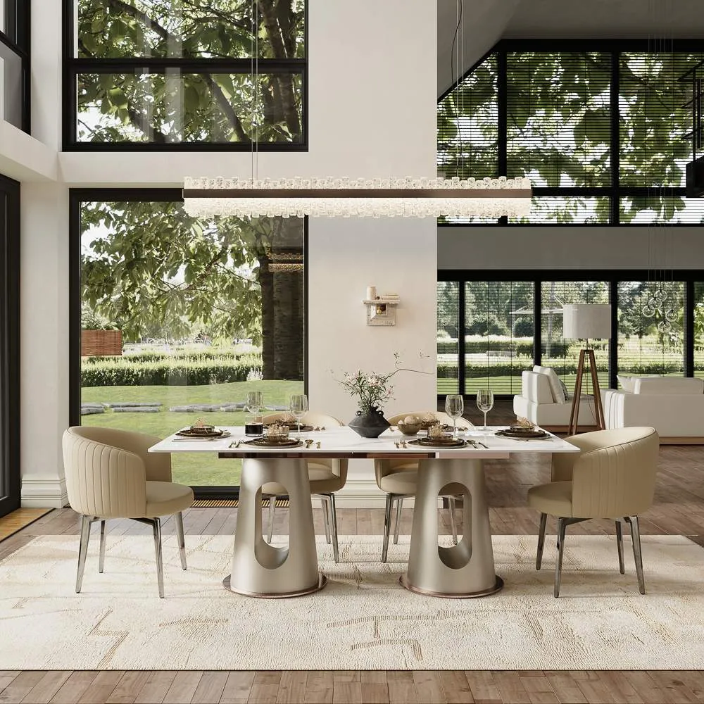 Modern dining table Sintered Stone Dining Table rectangular dining table