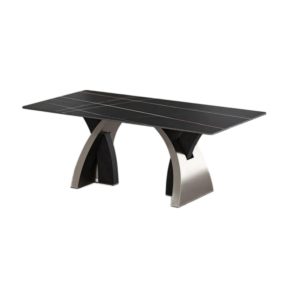 Modern Black Sintered Stone Dining Table Modern Black Sintered Stone Dining Table