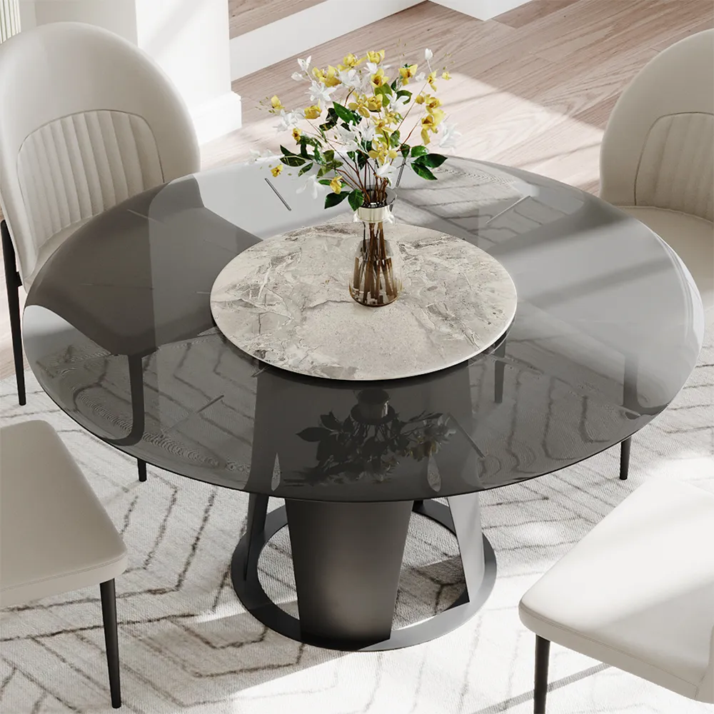 Modern Glass Round Pedestal Dining Table Modern Glass Round Pedestal Dining Table