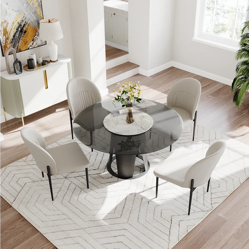 Modern Glass Round Pedestal Dining Table Modern Glass Round Pedestal Dining Table
