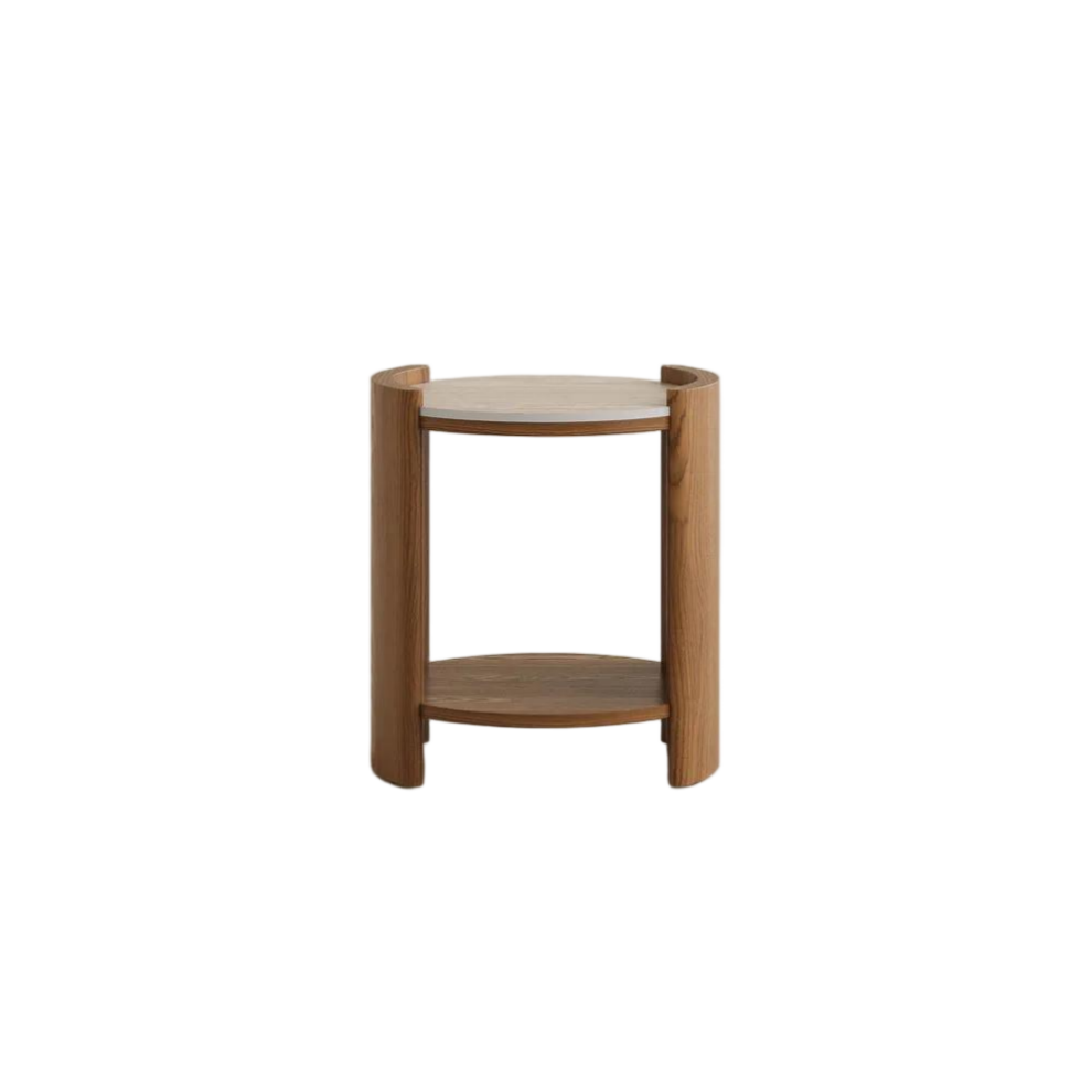 Round Matte Sintered Stone Side Table Round Matte Sintered Stone Side Table