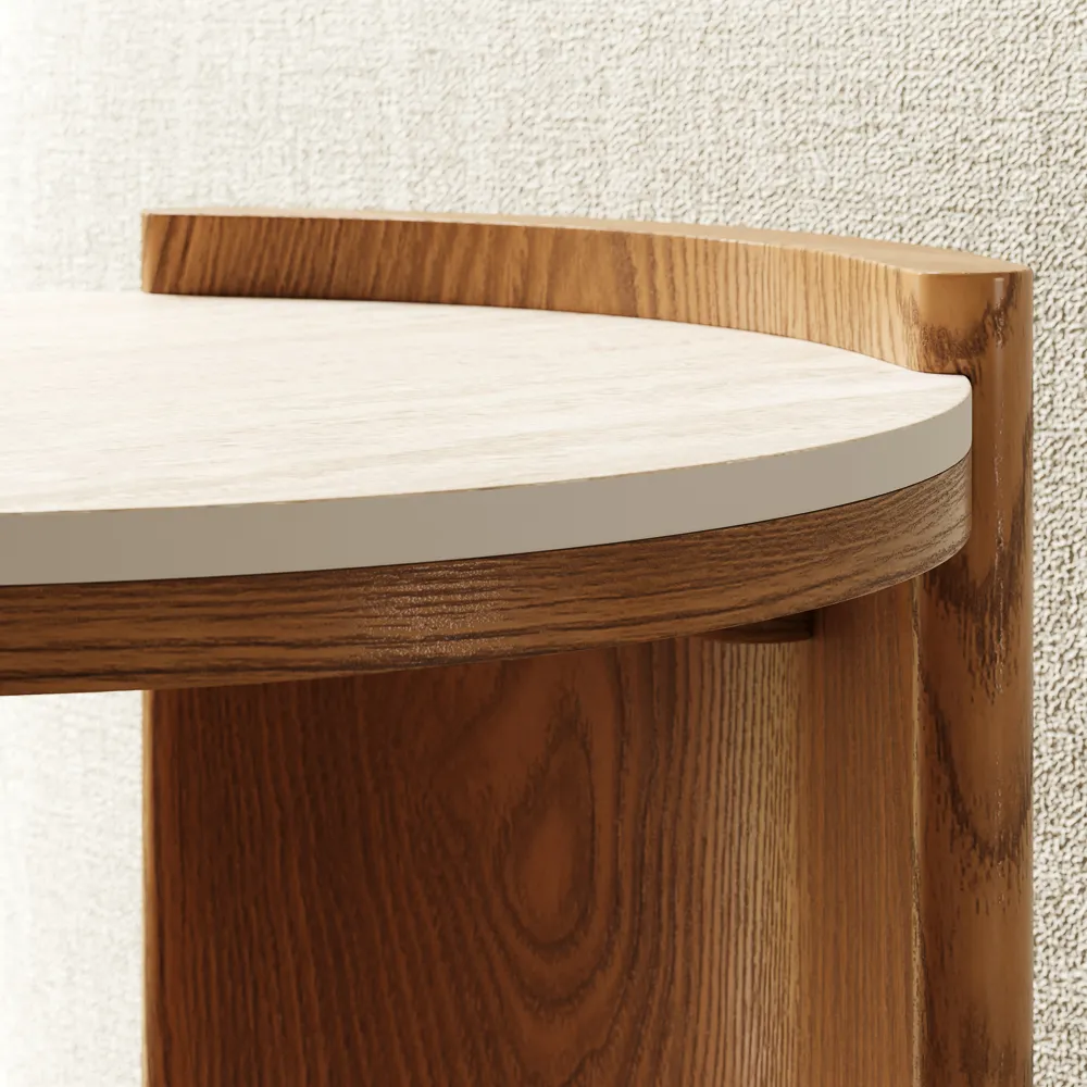 Round Matte Sintered Stone Side Table Round Matte Sintered Stone Side Table