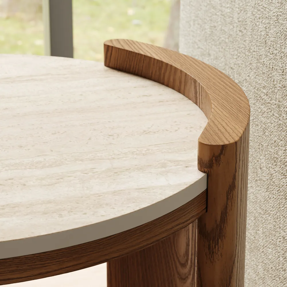 Round Matte Sintered Stone Side Table Round Matte Sintered Stone Side Table