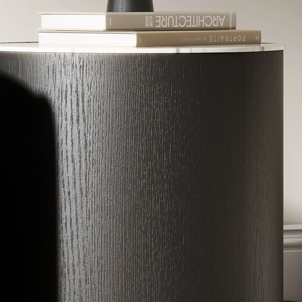 Round Black Side Table