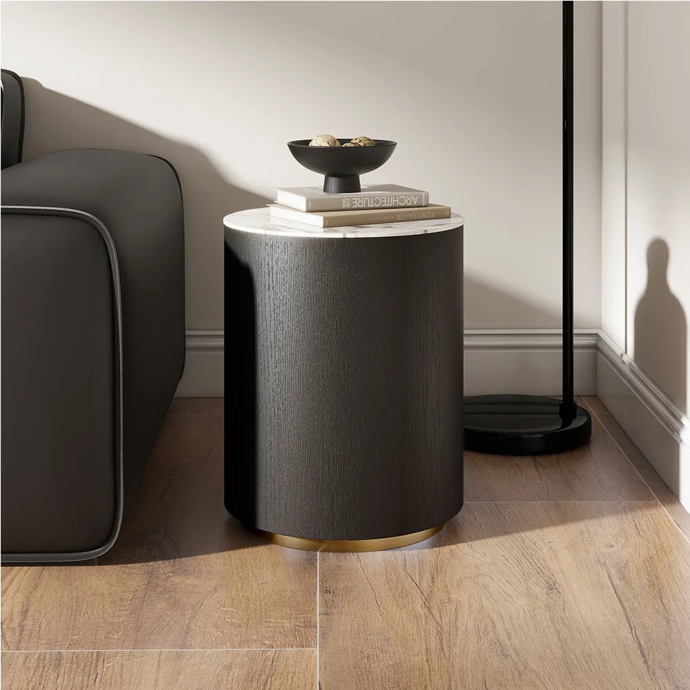 Round Black Side Table