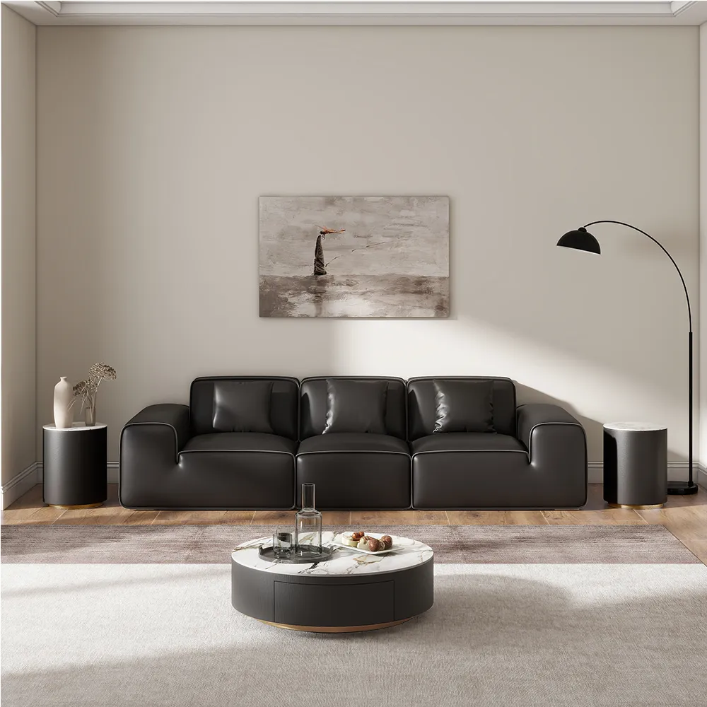 Round Black Side Table